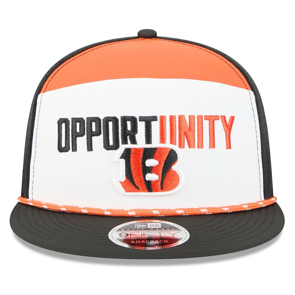 Cincinnati Bengals New Era 2025 Inspire Change Split Panel 9FIFTY Snapback Hat - White/Black - NFL