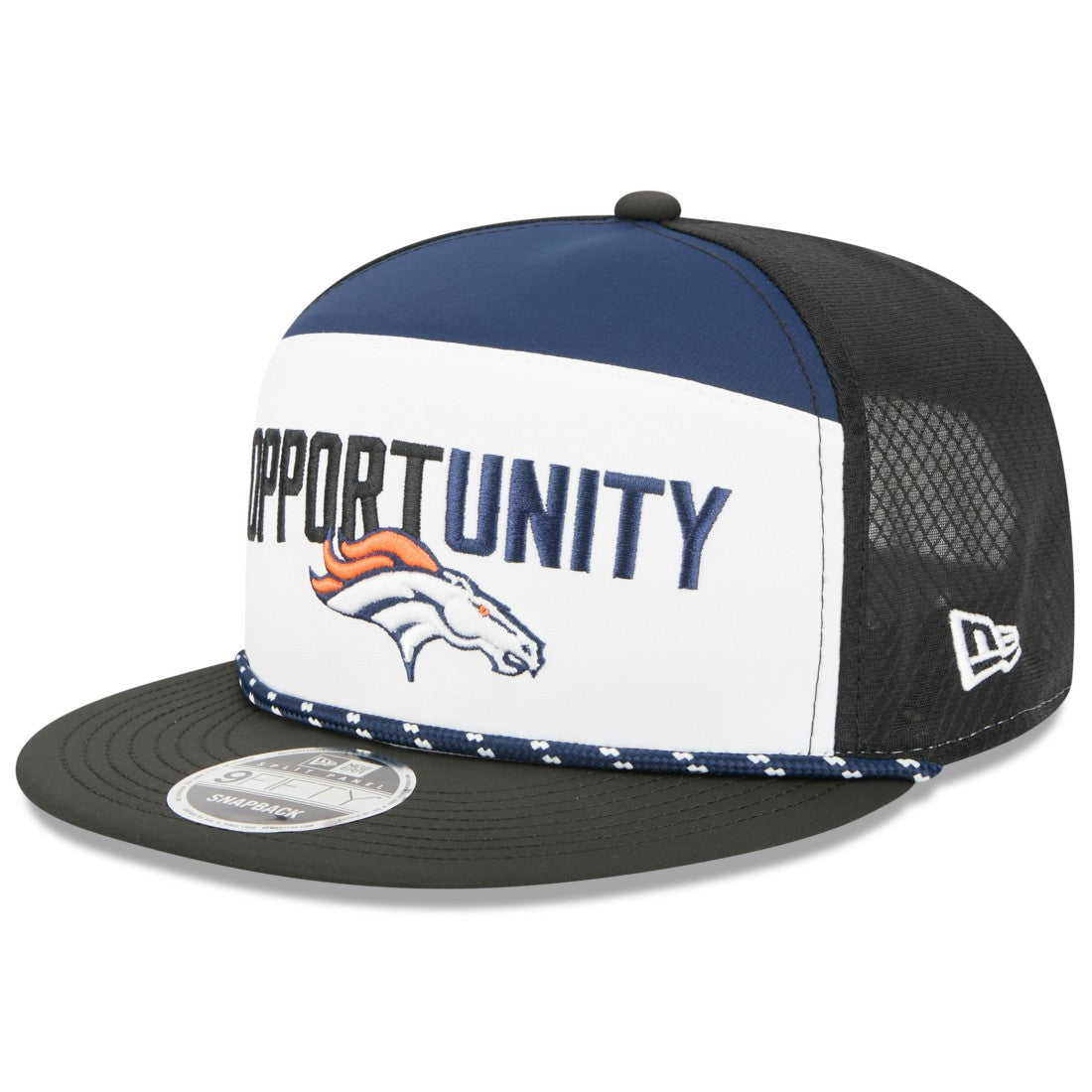 Denver Broncos New Era 2025 Inspire Change Split Panel 9FIFTY Snapback Hat - White/Black - NFL