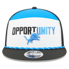 Detroit Lions New Era 2025 Inspire Change Split Panel 9FIFTY Snapback Hat - White/Black - NFL