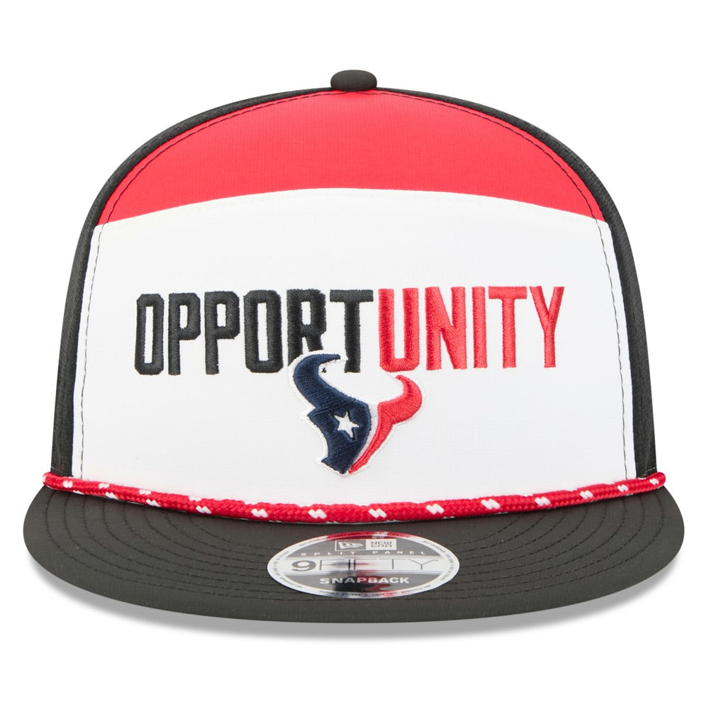Houston Texans New Era 2025 Inspire Change Split Panel 9FIFTY Snapback Hat - White/Black - NFL