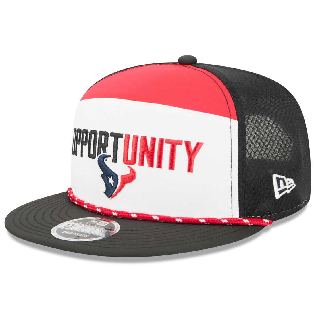 Houston Texans New Era 2025 Inspire Change Split Panel 9FIFTY Snapback Hat - White/Black - NFL