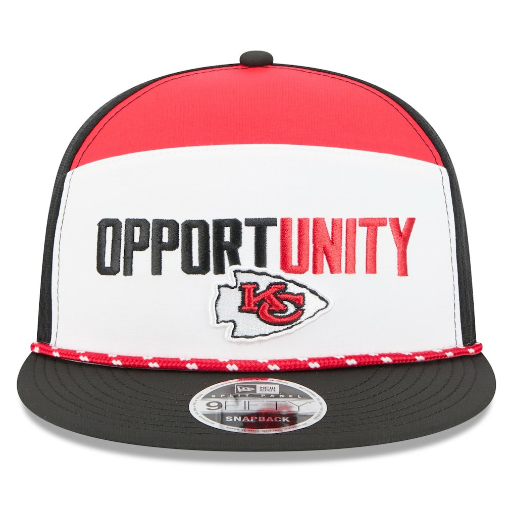Kansas City Chiefs New Era 2025 Inspire Change Split Panel 9FIFTY Snapback Hat - White/Black - NFL