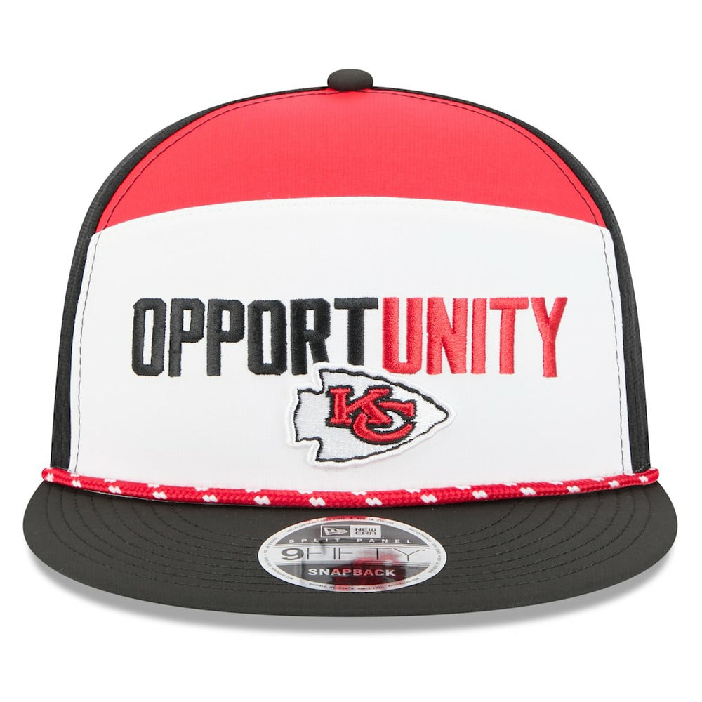 Kansas City Chiefs New Era 2025 Inspire Change Split Panel 9FIFTY Snapback Hat - White/Black - NFL