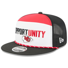 Kansas City Chiefs New Era 2025 Inspire Change Split Panel 9FIFTY Snapback Hat - White/Black - NFL