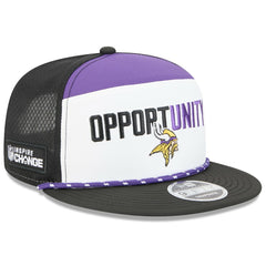 Minnesota Vikings New Era 2025 Inspire Change Split Panel 9FIFTY Snapback Hat - White/Black - NFL