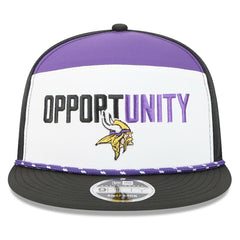 Minnesota Vikings New Era 2025 Inspire Change Split Panel 9FIFTY Snapback Hat - White/Black - NFL