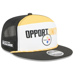 Pittsburgh Steelers New Era 2025 Inspire Change Split Panel 9FIFTY Snapback Hat - White/Black - NFL