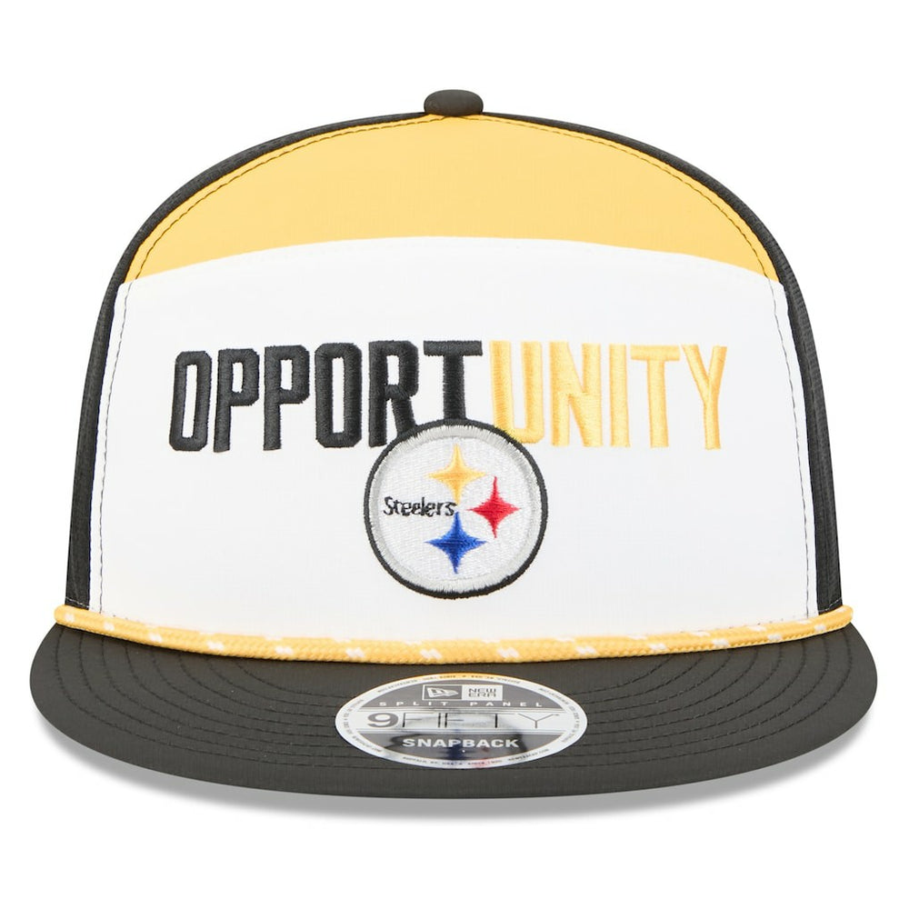 Pittsburgh Steelers New Era 2025 Inspire Change Split Panel 9FIFTY Snapback Hat - White/Black - NFL