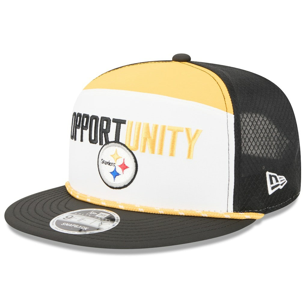 Pittsburgh Steelers New Era 2025 Inspire Change Split Panel 9FIFTY Snapback Hat - White/Black - NFL