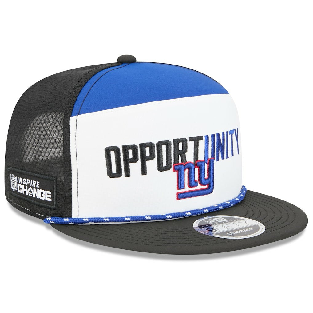 New York Giants New Era 2025 Inspire Change Split Panel 9FIFTY Snapback Hat - White/Black - NFL