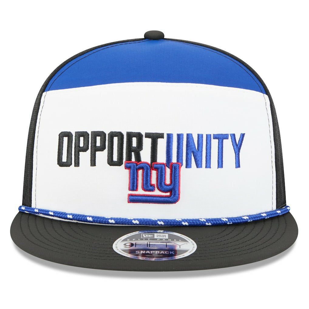 New York Giants New Era 2025 Inspire Change Split Panel 9FIFTY Snapback Hat - White/Black - NFL