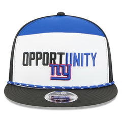 New York Giants New Era 2025 Inspire Change Split Panel 9FIFTY Snapback Hat - White/Black - NFL
