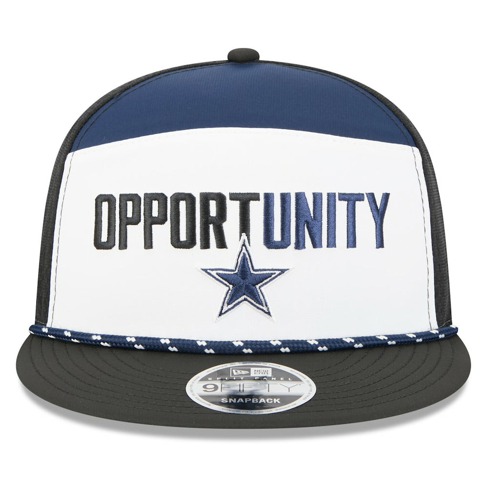 Dallas Cowboys New Era 2025 Inspire Change Split Panel 9FIFTY Snapback Hat - White/Black - NFL