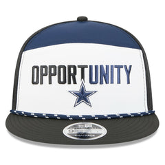 Dallas Cowboys New Era 2025 Inspire Change Split Panel 9FIFTY Snapback Hat - White/Black - NFL