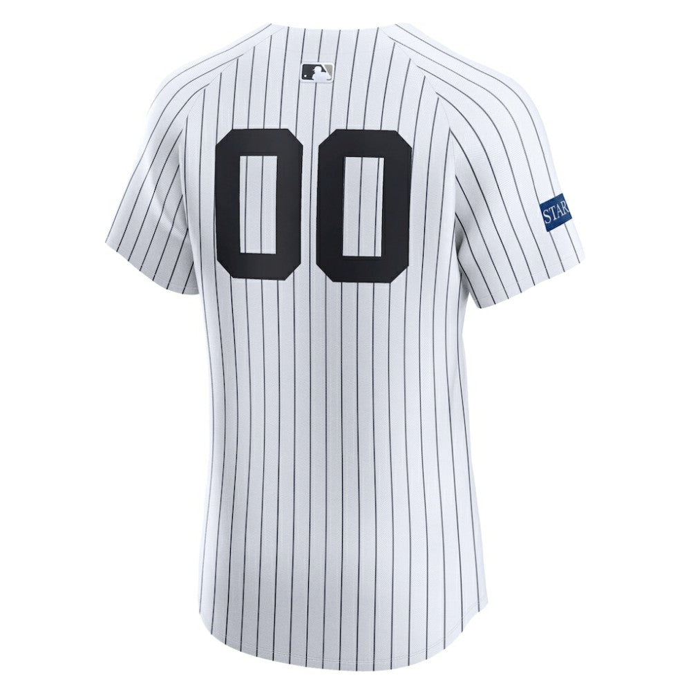 New York Yankees Nike Home Elite Sponsor Patch Custom Jersey Online