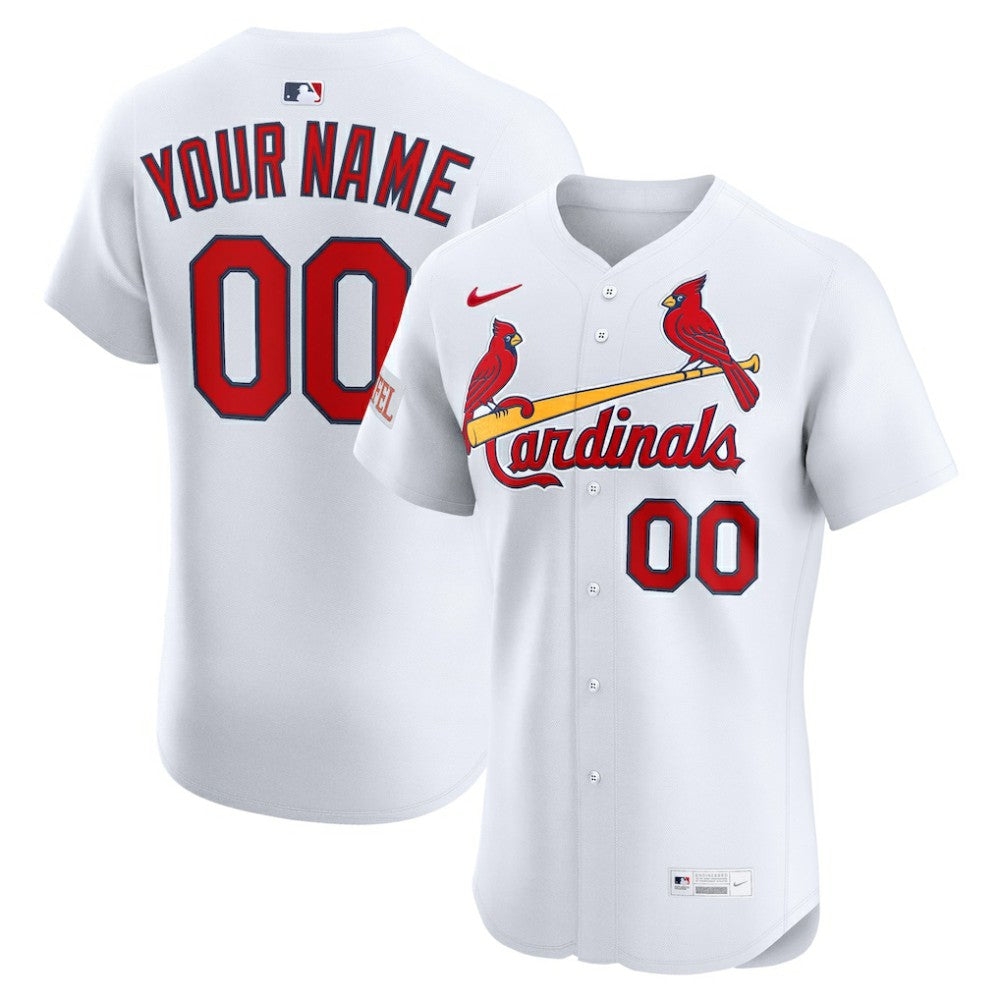 St. Louis Cardinals Nike Home Elite Sponsor Patch Custom Jersey Near Me