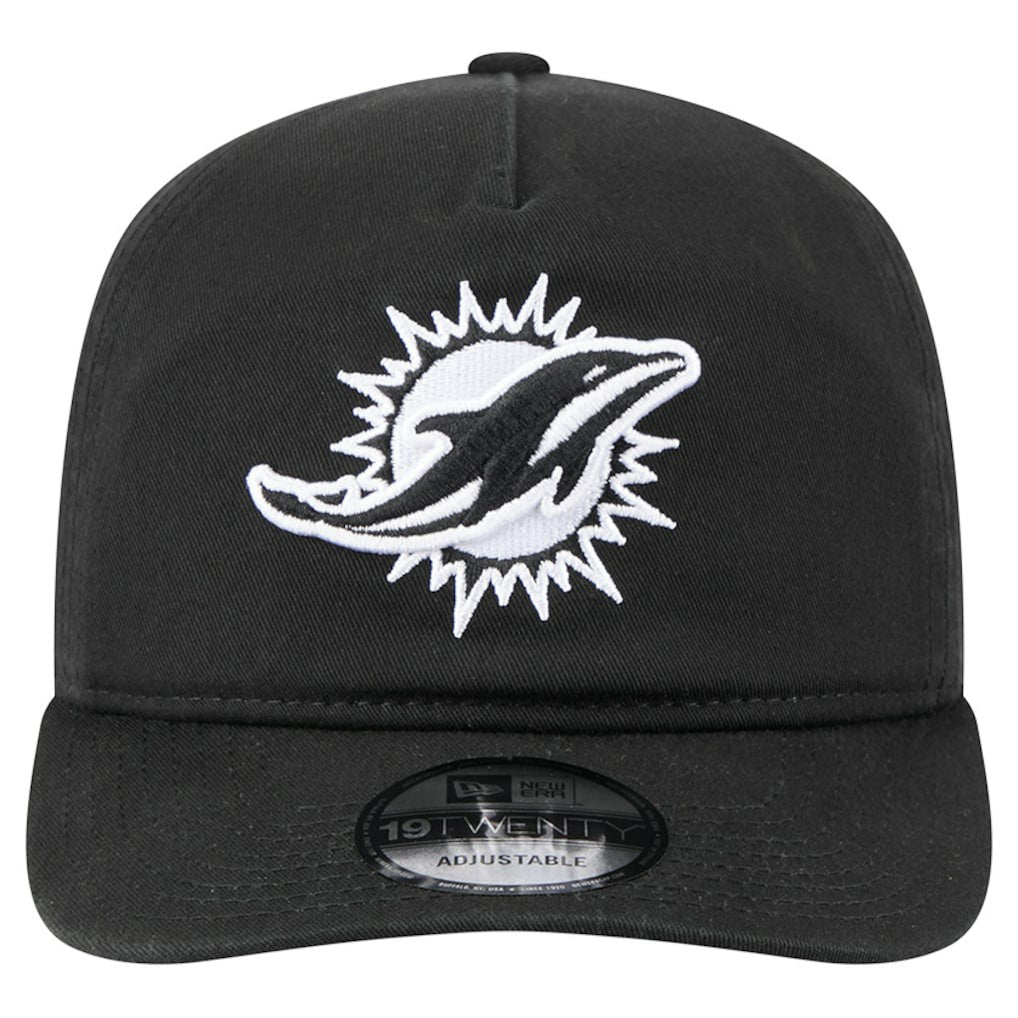 Miami Dolphins New Era 19TWENTY Adjustable Hat - Black/White - NFL