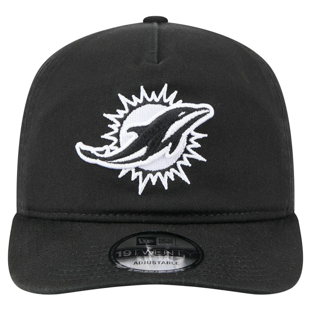 Miami Dolphins New Era 19TWENTY Adjustable Hat - Black/White - NFL