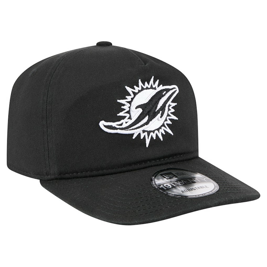 Miami Dolphins New Era 19TWENTY Adjustable Hat - Black/White - NFL
