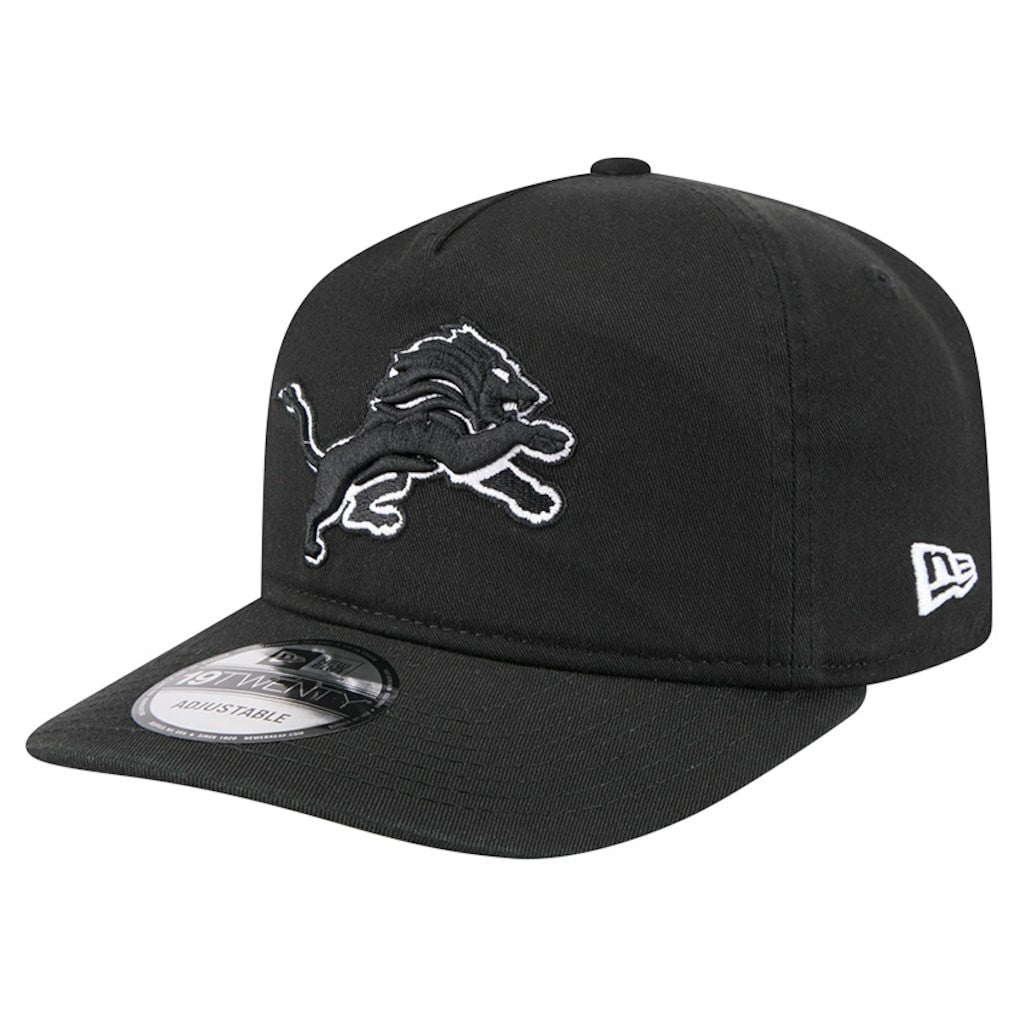 Detroit Lions New Era 19TWENTY Adjustable Hat - Black/White - NFL
