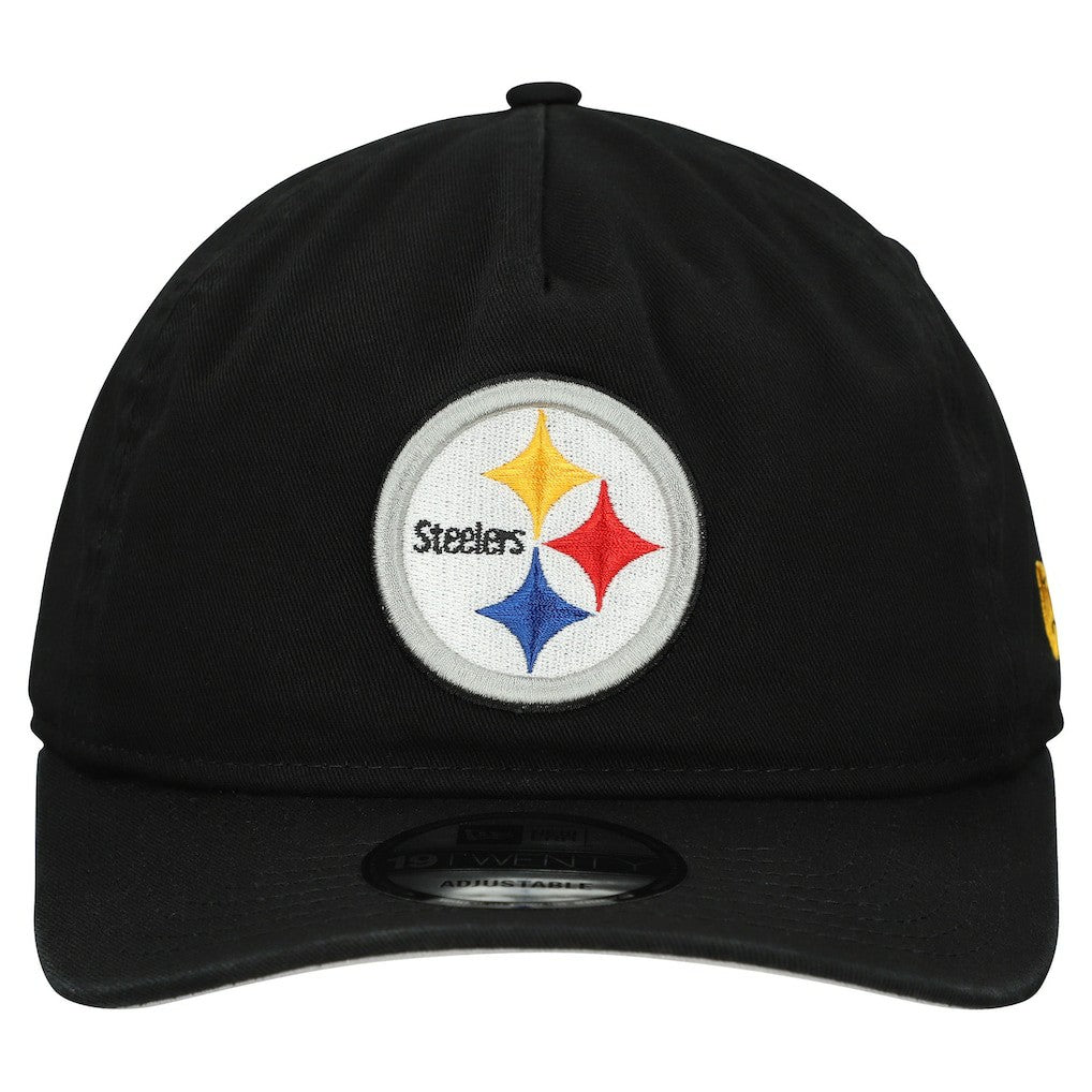 Pittsburgh Steelers New Era Team 19TWENTY Adjustable Hat - Black - NFL