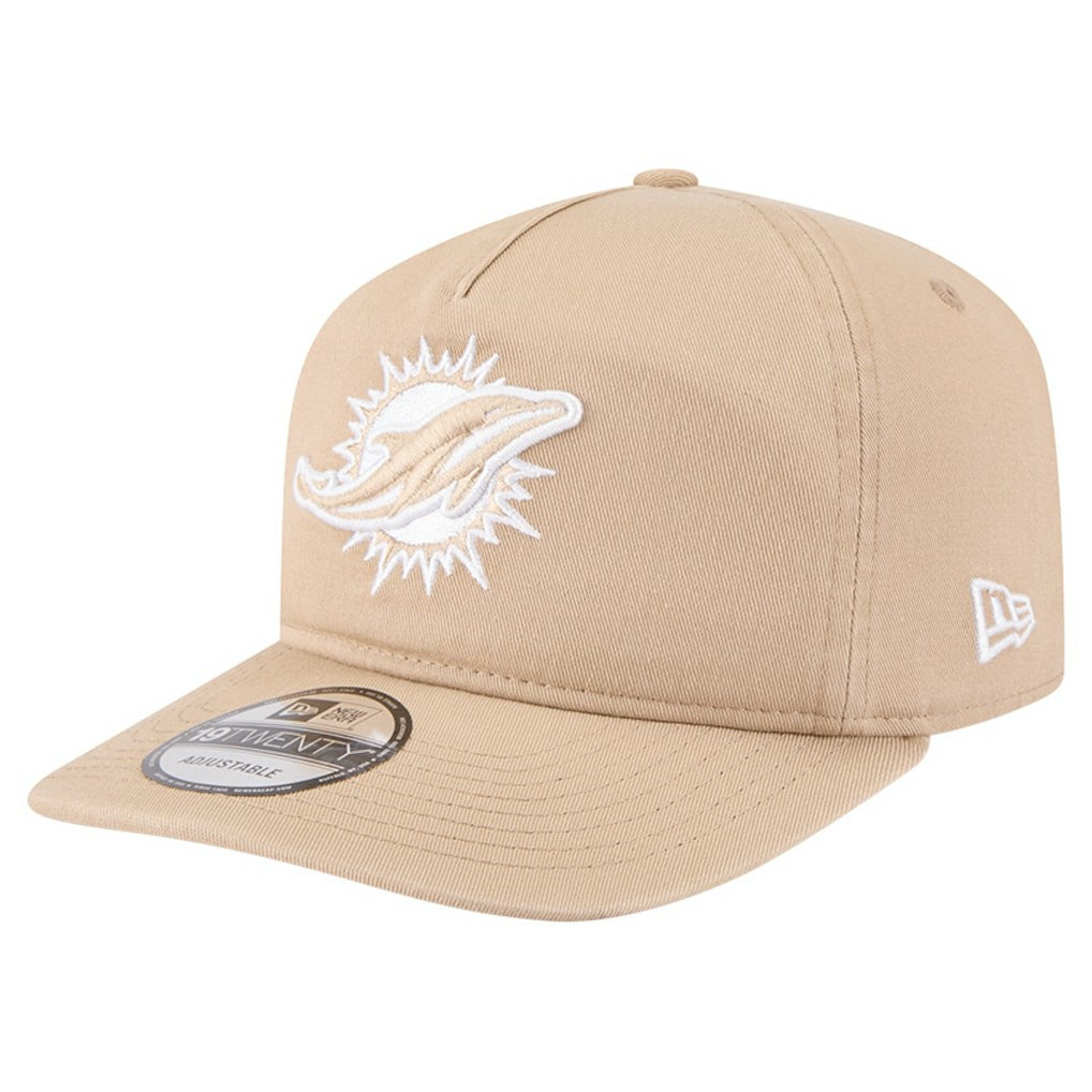 Miami Dolphins New Era 19TWENTY Adjustable Hat - Tan - NFL