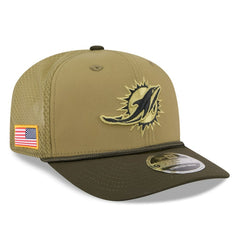 Miami Dolphins New Era 2025 Salute to Service 9SEVENTY Adjustable Hat - Green - NFL