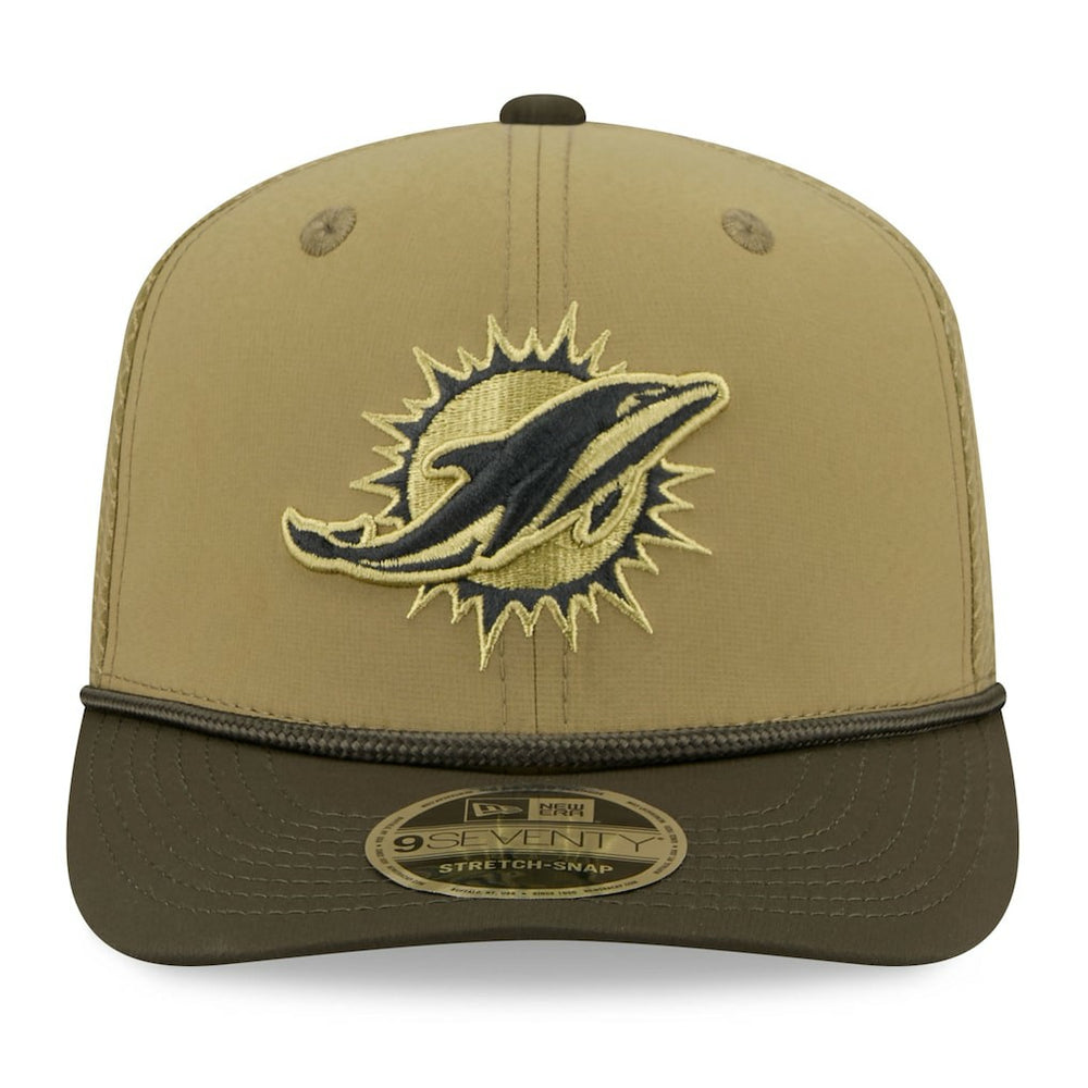 Miami Dolphins New Era 2025 Salute to Service 9SEVENTY Adjustable Hat - Green - NFL