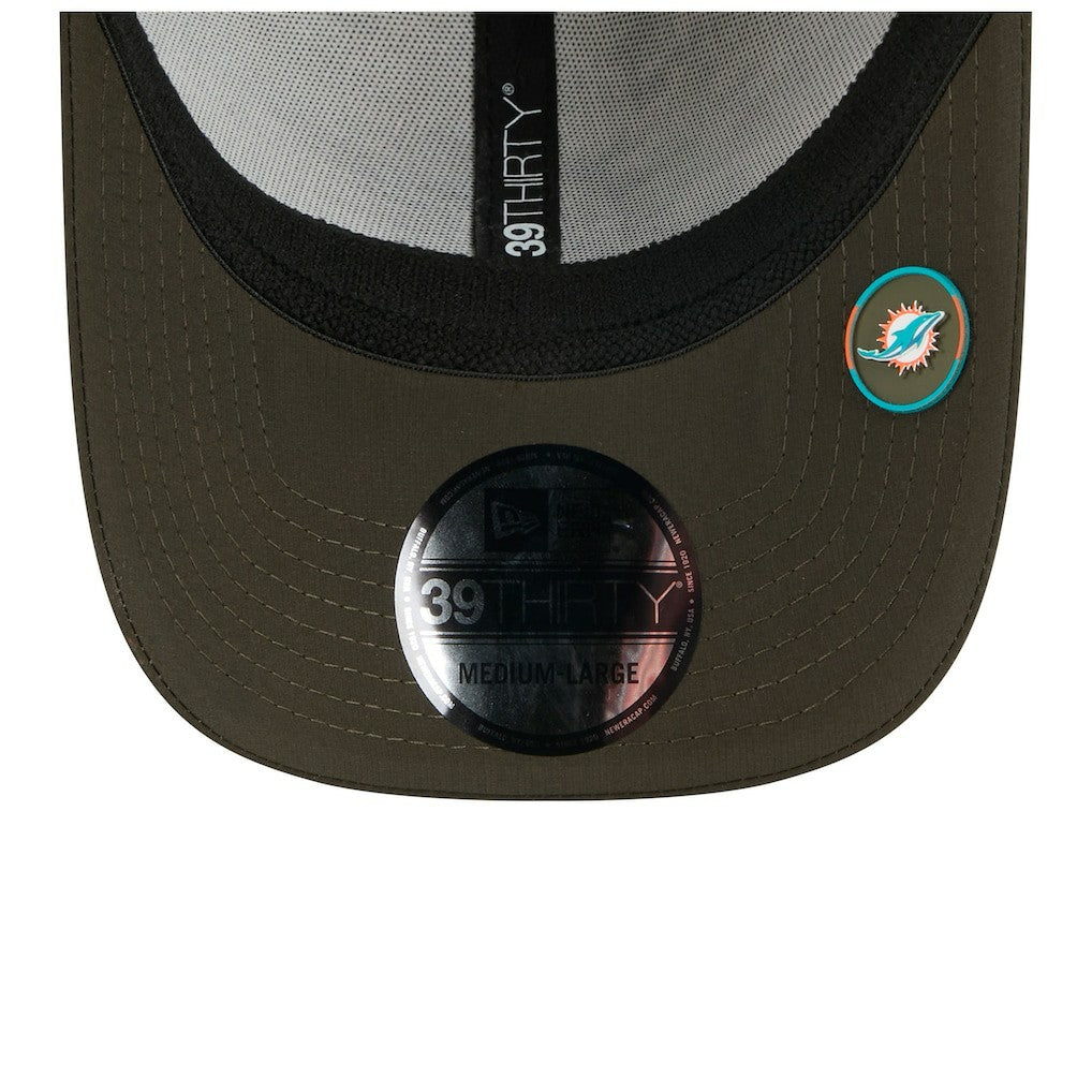 Miami Dolphins New Era 2025 Salute to Service 39THIRTY Flex Hat - Camo - NFL