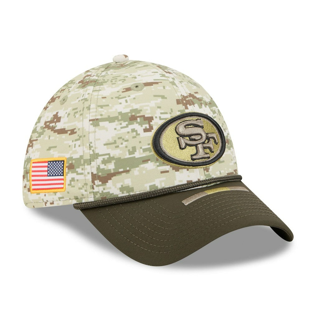 San Francisco 49ers New Era 2025 Salute to Service 39THIRTY Flex Hat - Camo - NFL