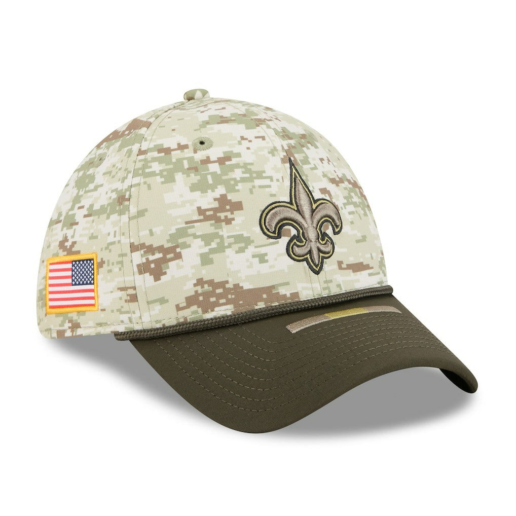 New Orleans Saints New Era 2025 Salute to Service 39THIRTY Flex Hat - Camo - NFL