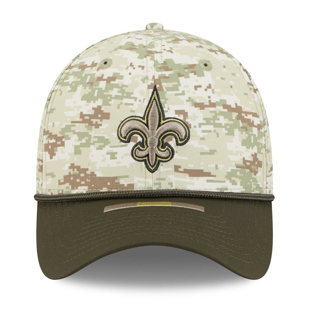 New Orleans Saints New Era 2025 Salute to Service 39THIRTY Flex Hat - Camo - NFL