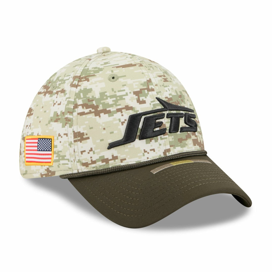 New York Jets New Era 2025 Salute to Service 39THIRTY Flex Hat - Camo - NFL