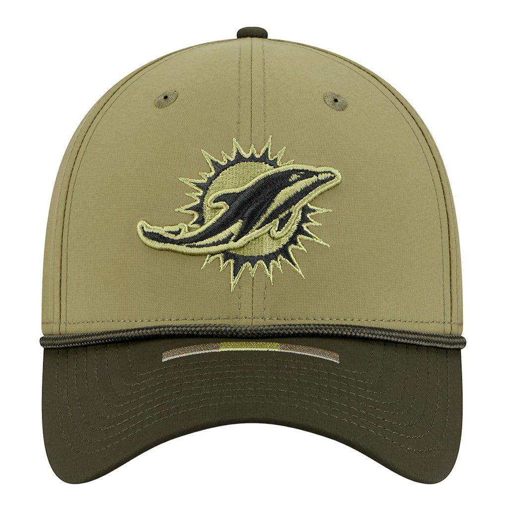 Miami Dolphins New Era 2025 Salute to Service 39THIRTY Flex Hat - Green - NFL