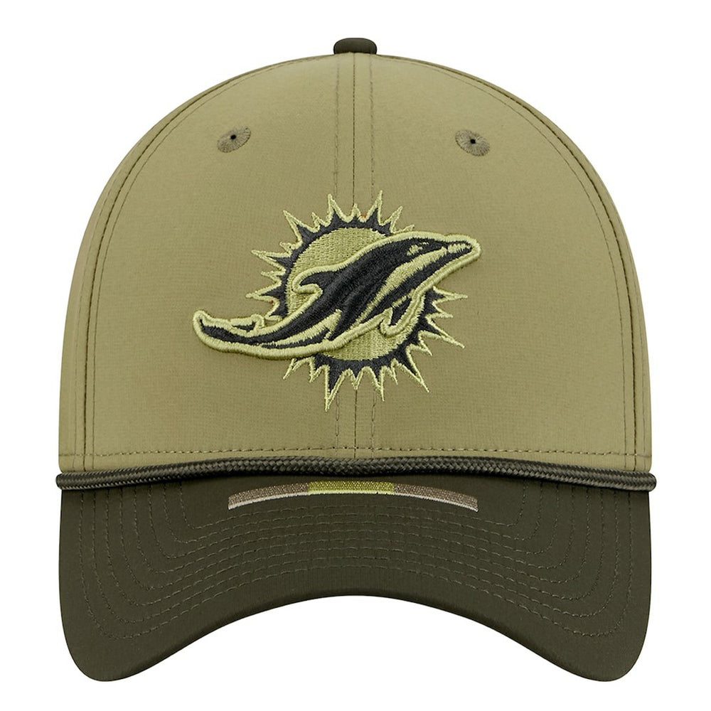 Miami Dolphins New Era 2025 Salute to Service 39THIRTY Flex Hat - Green - NFL