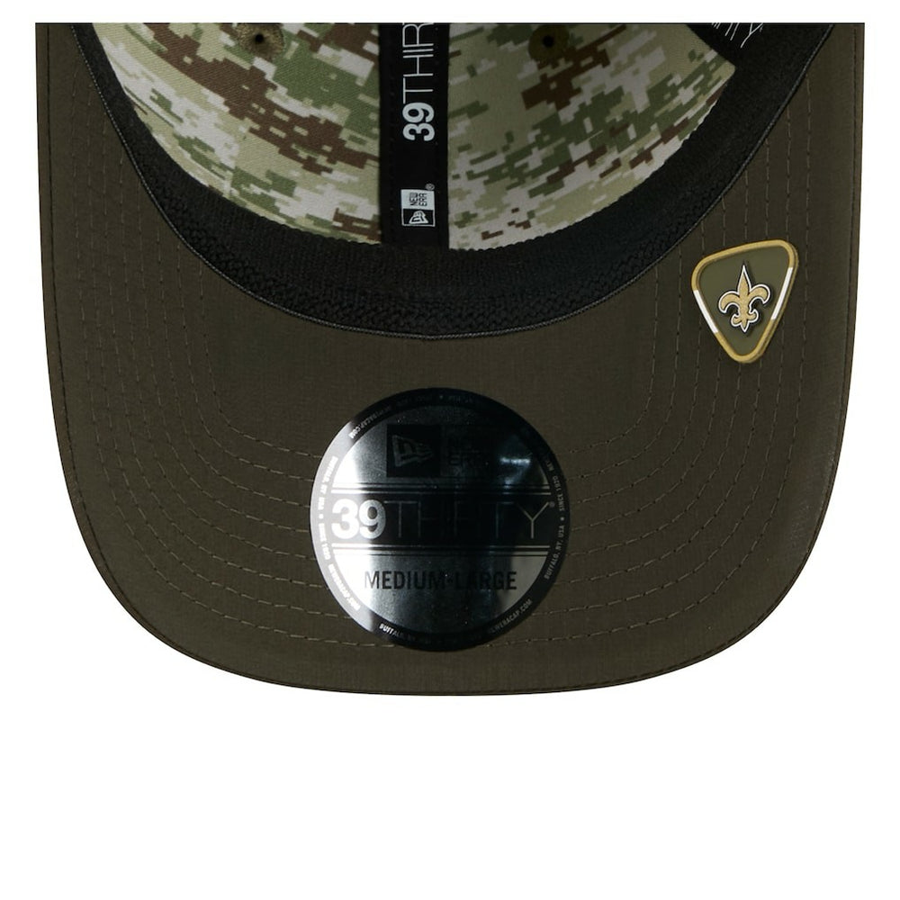 New Orleans Saints New Era 2025 Salute to Service 39THIRTY Flex Hat - Green - NFL