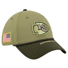 Kansas City Chiefs New Era 2025 Salute to Service 39THIRTY Flex Hat - Green - NFL