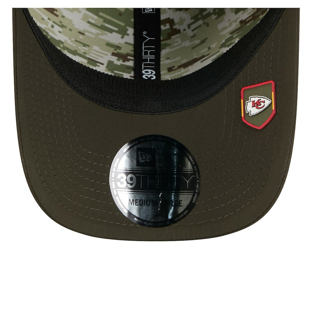 Kansas City Chiefs New Era 2025 Salute to Service 39THIRTY Flex Hat - Green - NFL