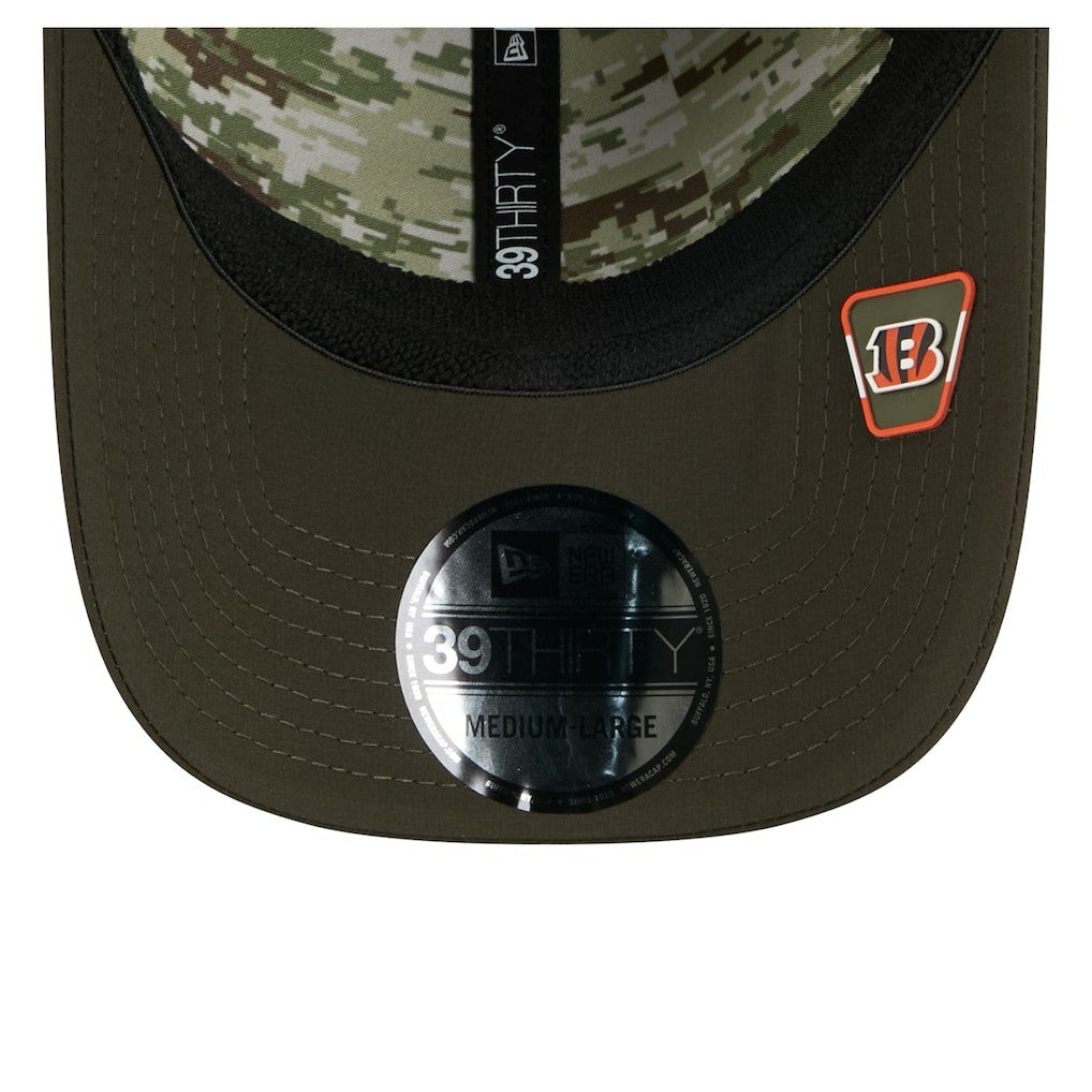 Cincinnati Bengals New Era 2025 Salute to Service 39THIRTY Flex Hat - Green - NFL