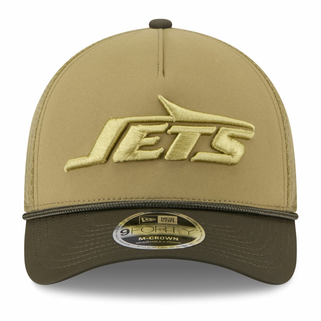 New York Jets New Era 2025 Salute to Service 9FORTY A-Frame M-Crown Adjustable Hat - Green - NFL