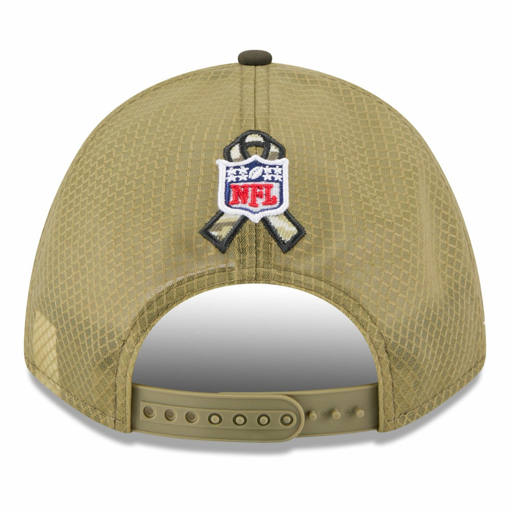 New York Jets New Era 2025 Salute to Service 9FORTY A-Frame M-Crown Adjustable Hat - Green - NFL