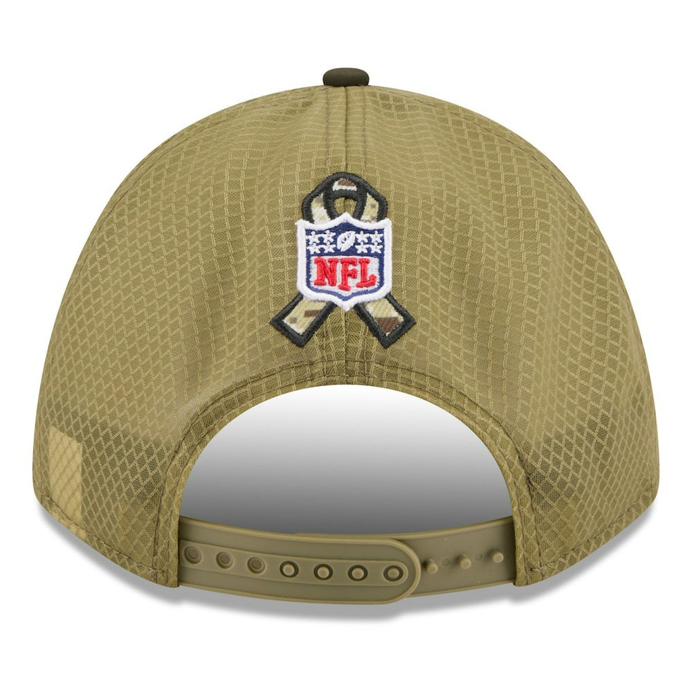 Kansas City Chiefs New Era Youth 2025 Salute to Service 9FORTY A-Frame Adjustable Hat - Green/Dark Green - NFL