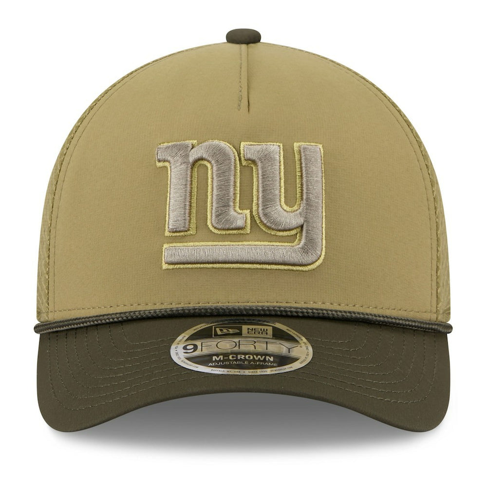 New York Giants New Era Youth 2025 Salute to Service 9FORTY A-Frame Adjustable Hat - Green/Dark Green - NFL