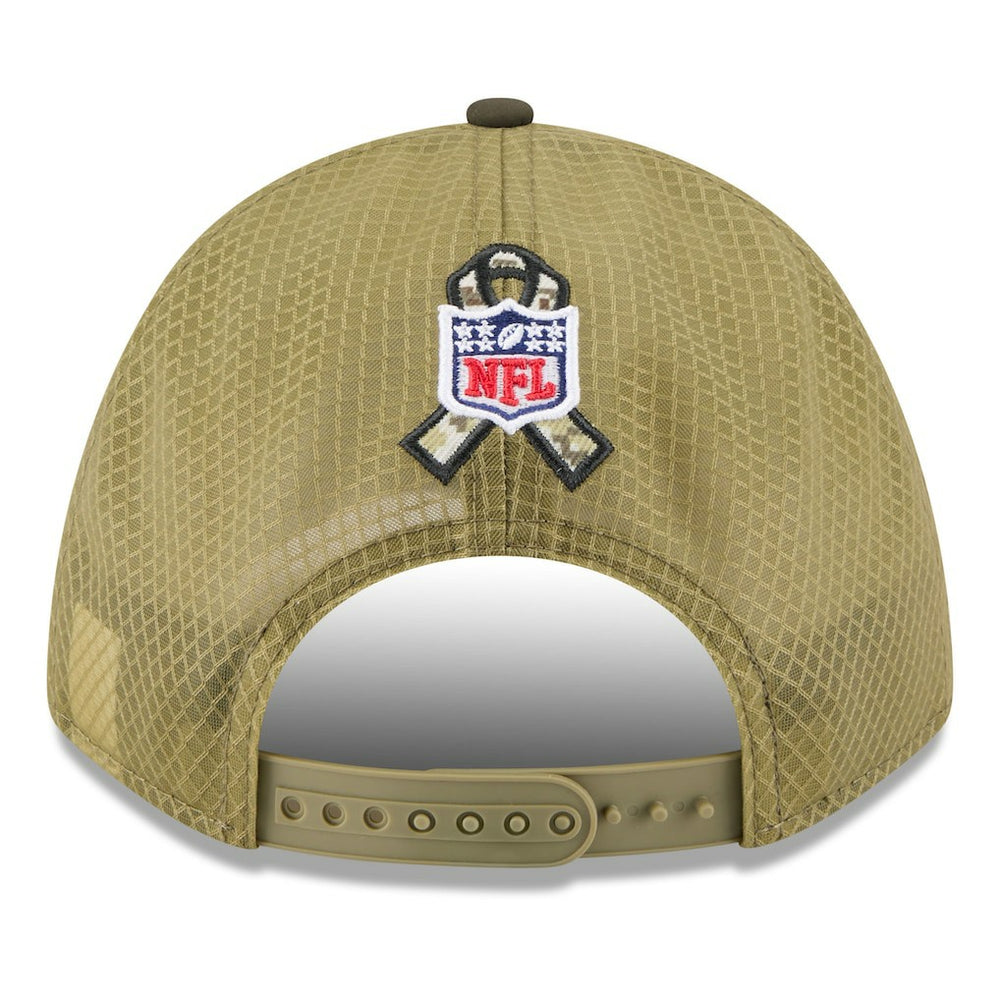 New York Giants New Era Youth 2025 Salute to Service 9FORTY A-Frame Adjustable Hat - Green/Dark Green - NFL