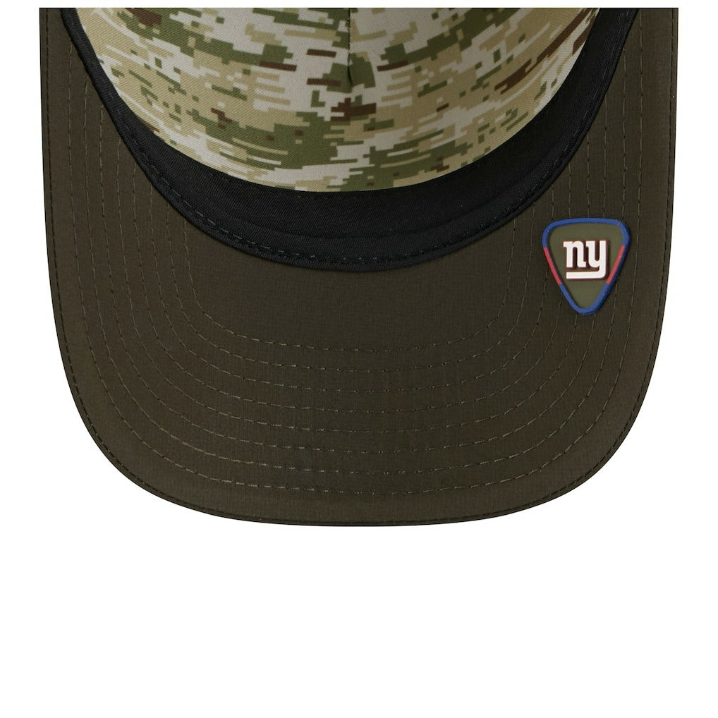 New York Giants New Era Youth 2025 Salute to Service 9FORTY A-Frame Adjustable Hat - Green/Dark Green - NFL