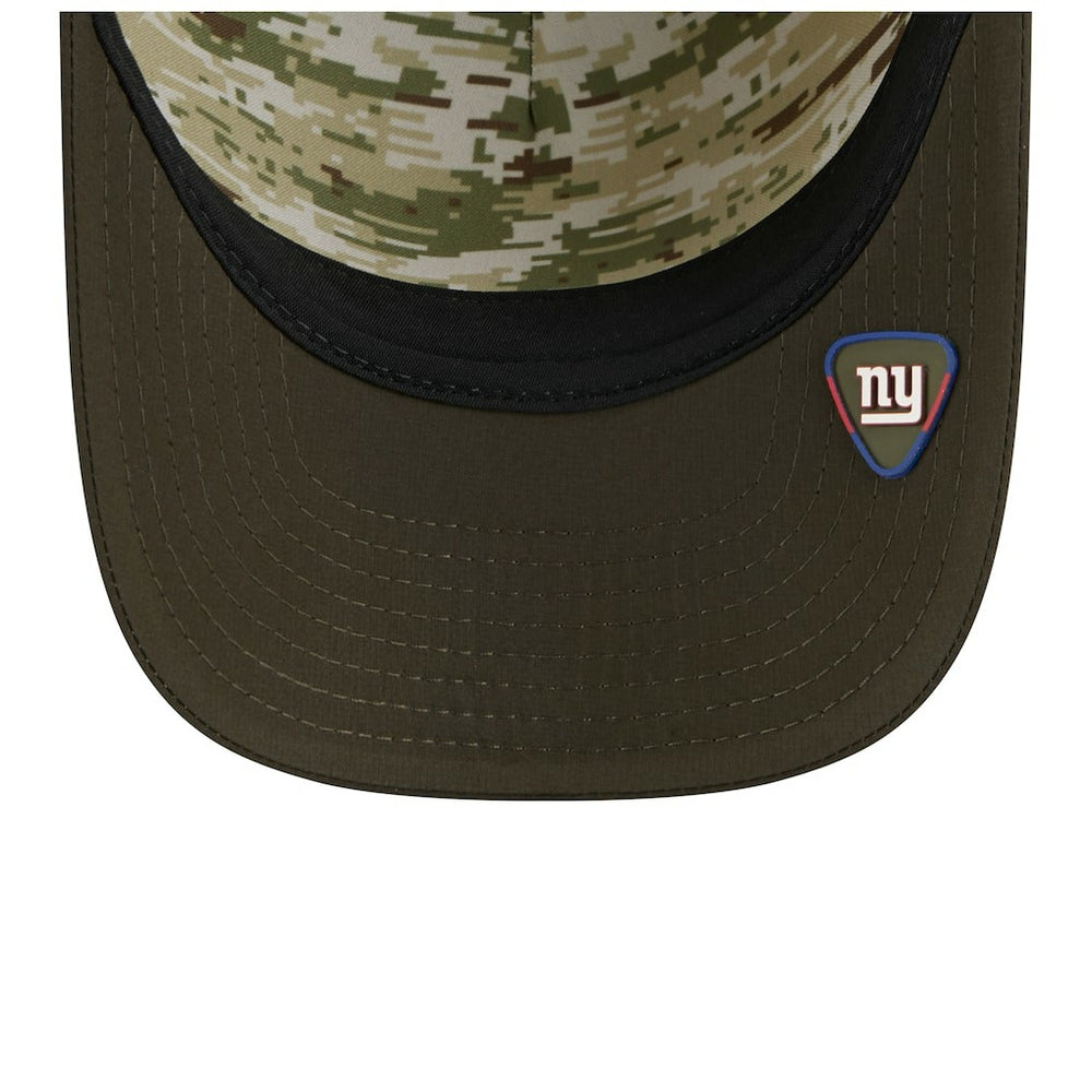 New York Giants New Era Youth 2025 Salute to Service 9FORTY A-Frame Adjustable Hat - Green/Dark Green - NFL