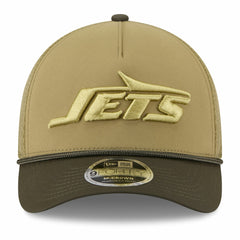 New York Jets New Era Youth 2025 Salute to Service 9FORTY A-Frame Adjustable Hat - Green/Dark Green - NFL