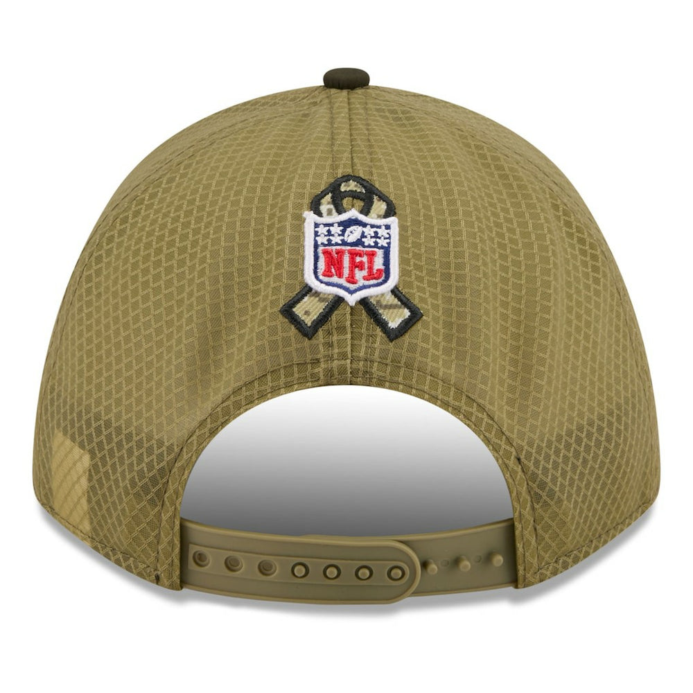 Philadelphia Eagles New Era Youth 2025 Salute to Service 9FORTY A-Frame Adjustable Hat - Green/Dark Green - NFL
