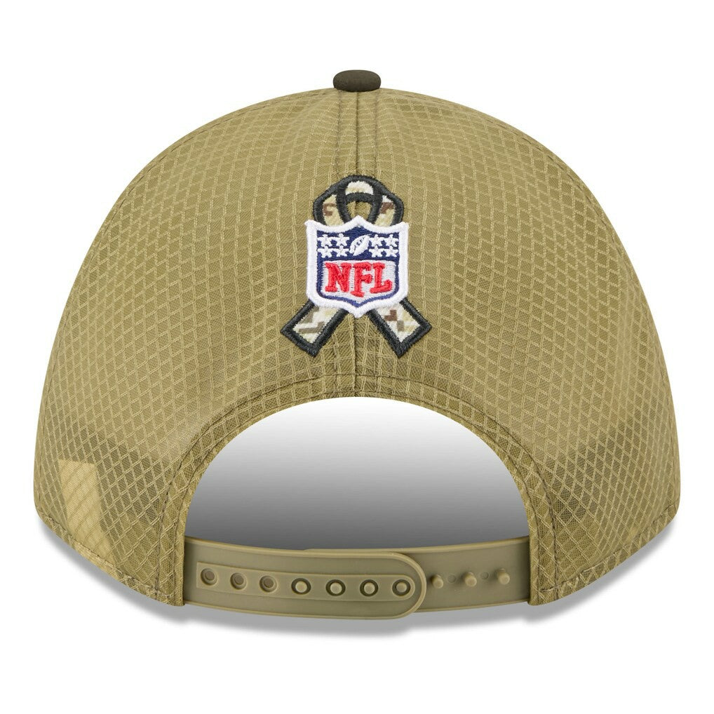 Baltimore Ravens New Era Youth 2025 Salute to Service 9FORTY A-Frame Adjustable Hat - Green/Dark Green - NFL