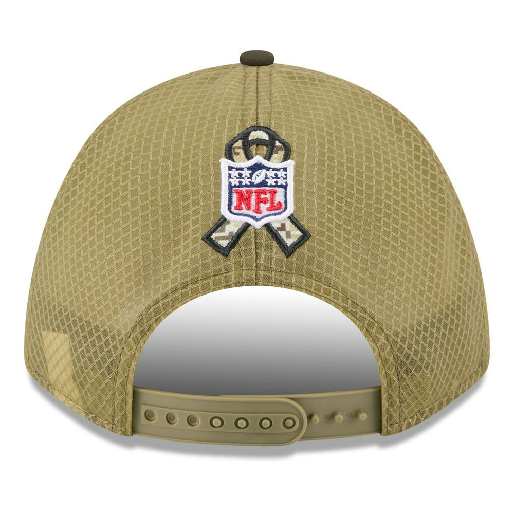 Baltimore Ravens New Era Youth 2025 Salute to Service 9FORTY A-Frame Adjustable Hat - Green/Dark Green - NFL